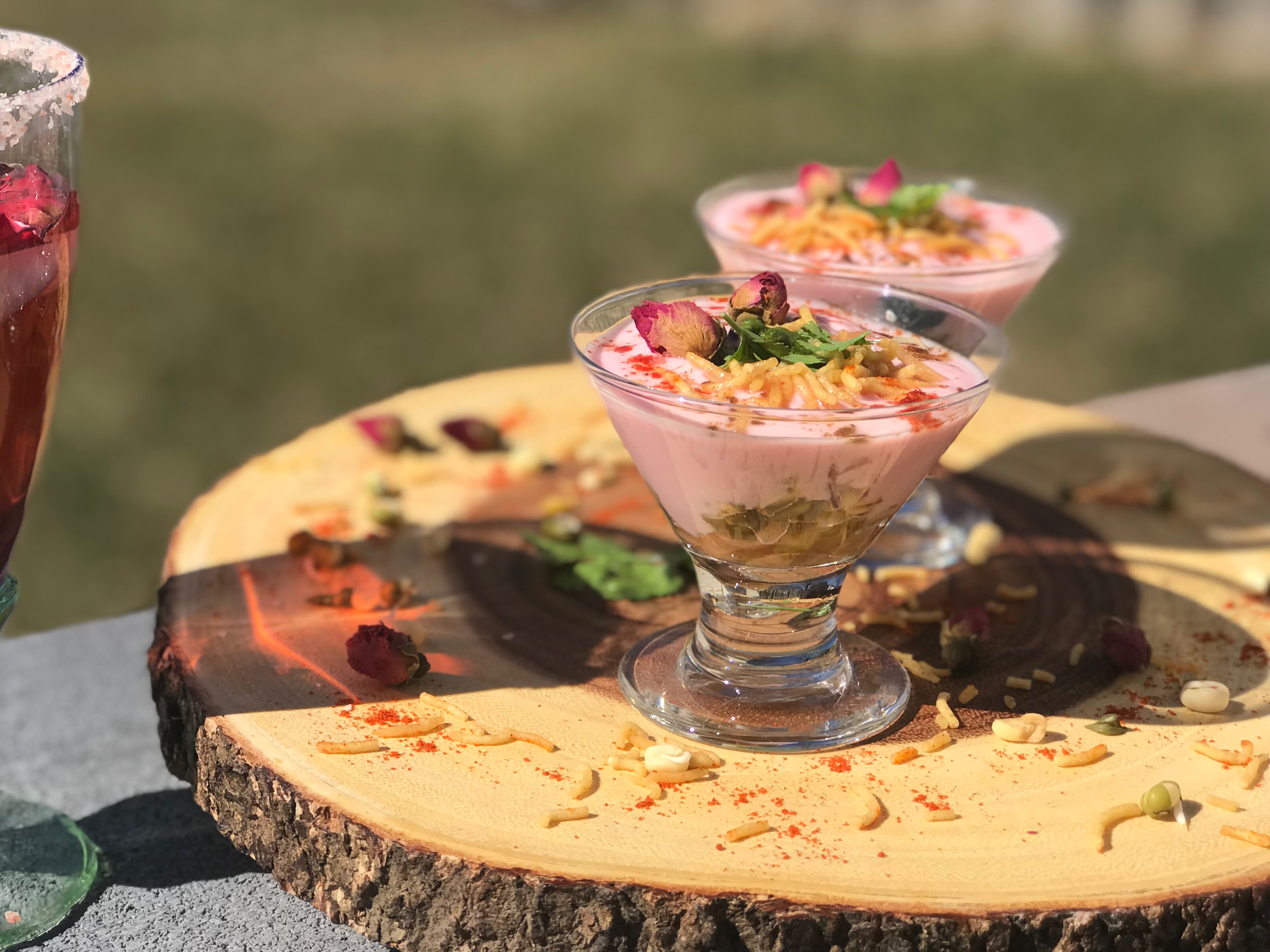 Sprouted Rose Dahi Chaat