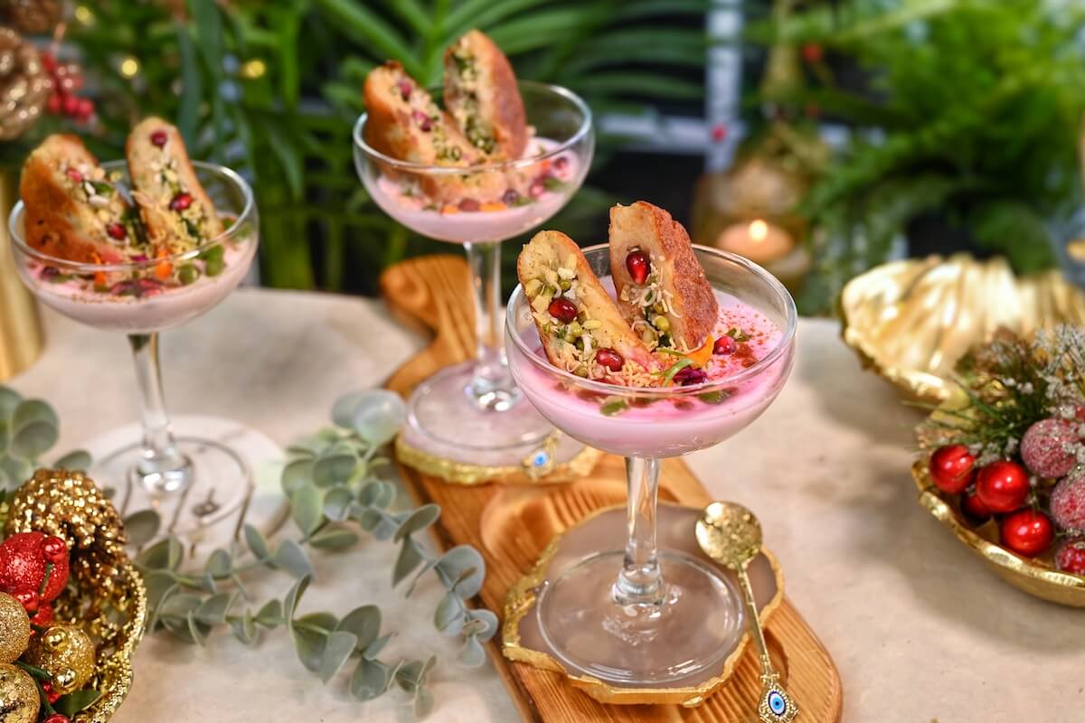 Rose Sprouted Aloo Tikki Chaat