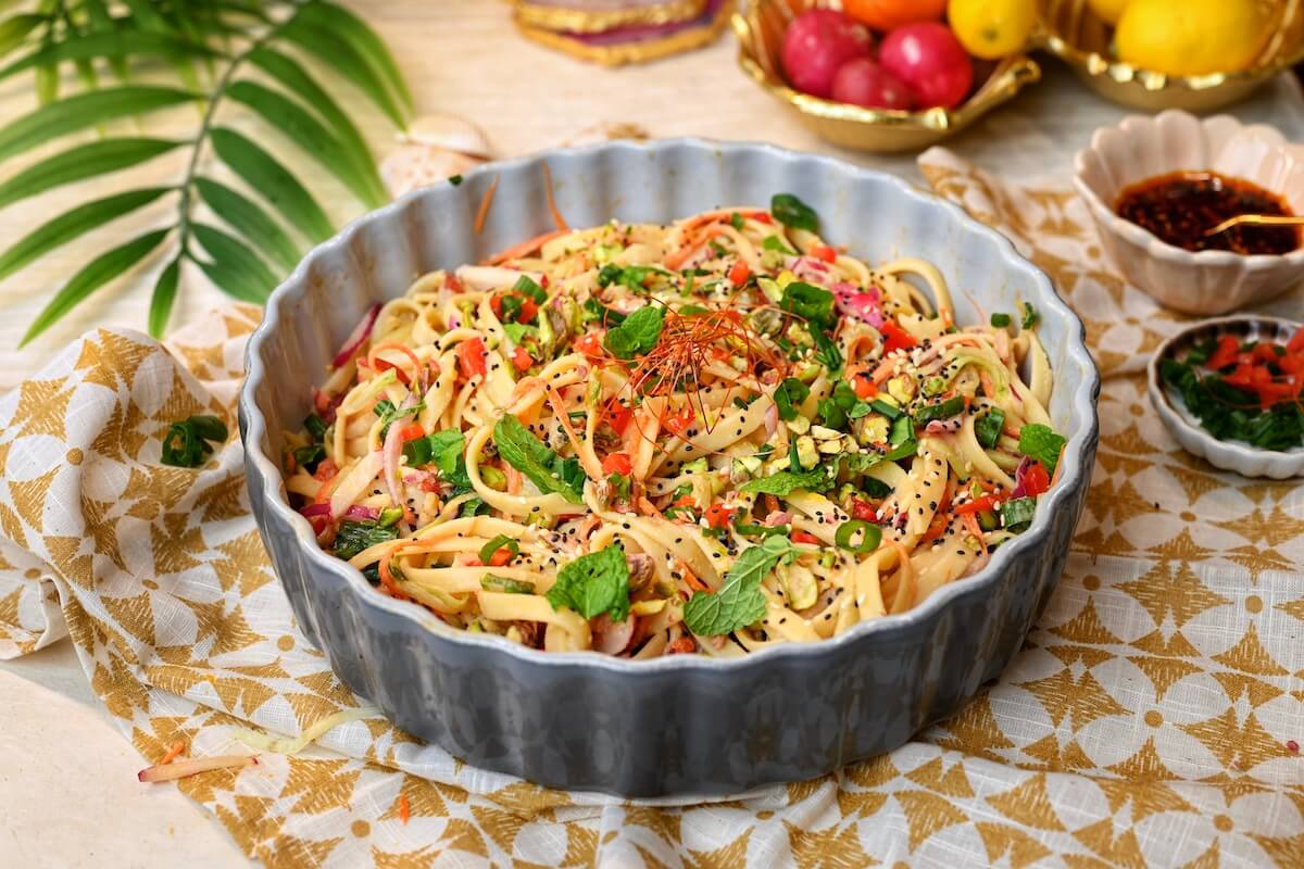 Creamy Tahini Chili Noodles