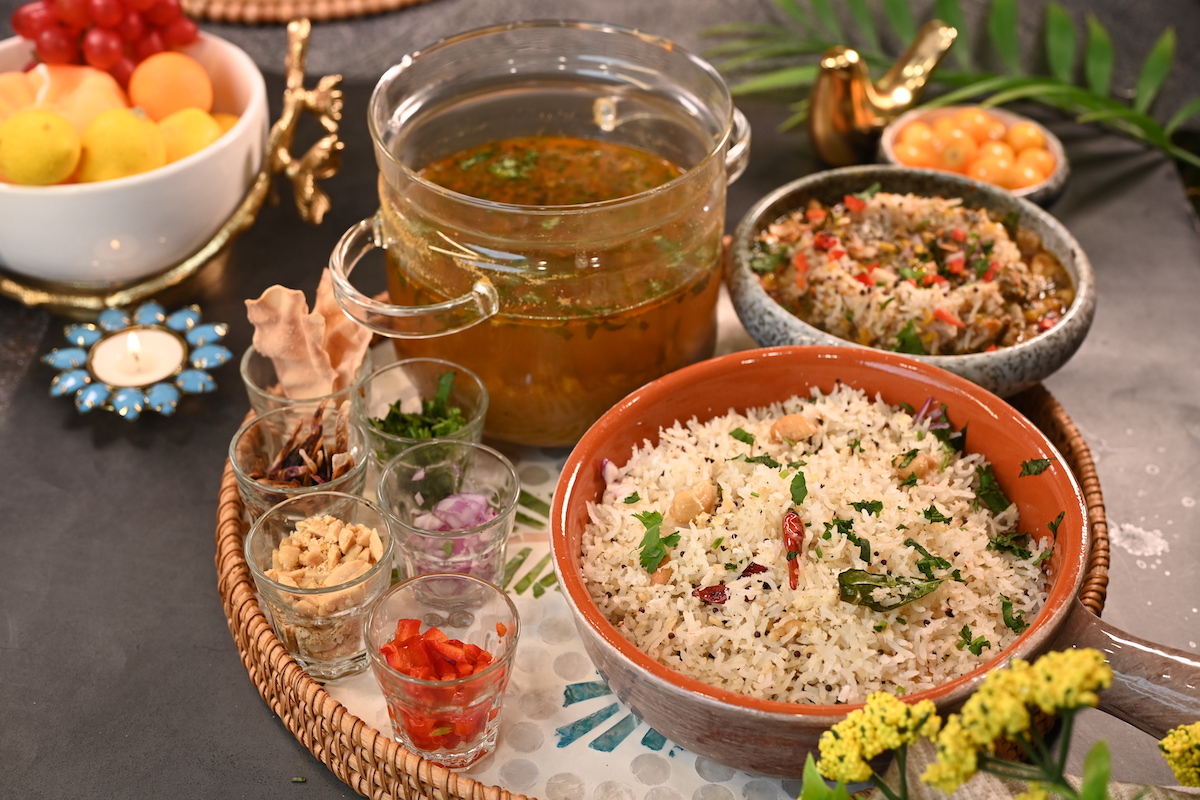 Amla Tomato Rasam With Coconut Rice