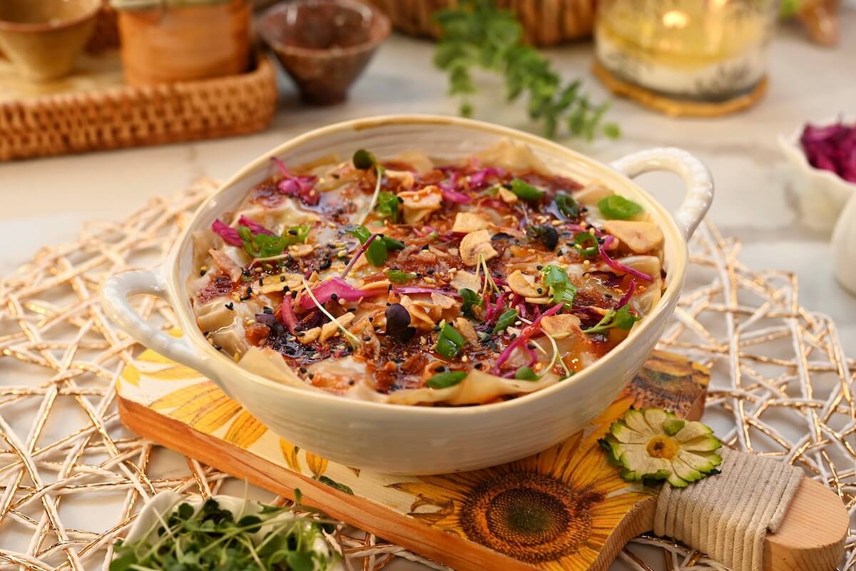 Dumpling Lasagna - Wonton Lasagna