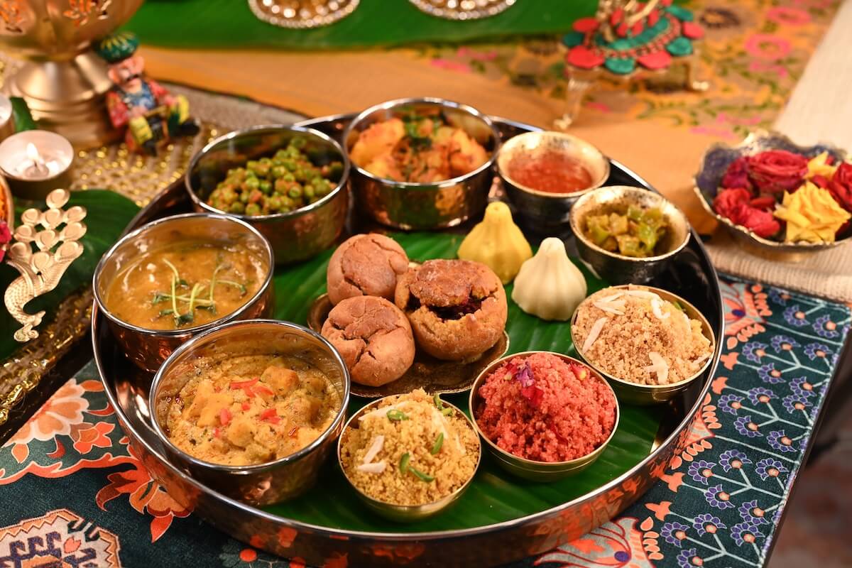 Dal Baati with Pineapple Churma